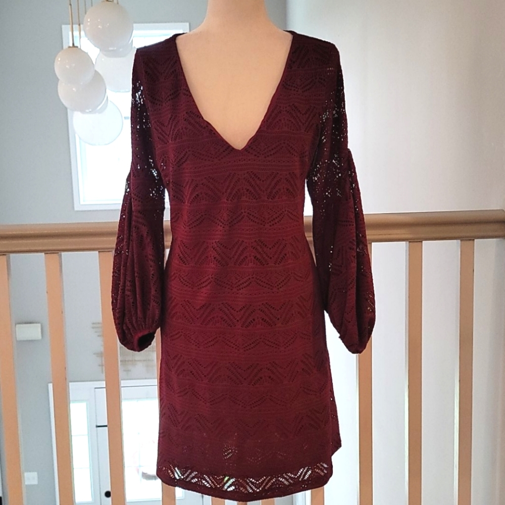 NWT Maeve for Anthropologie Plum knit dress
